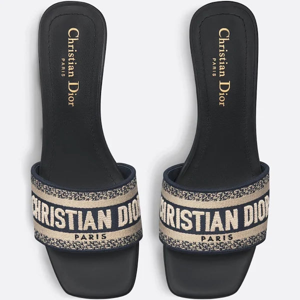 Dior Women's Dway Embroidered Heeled Slide