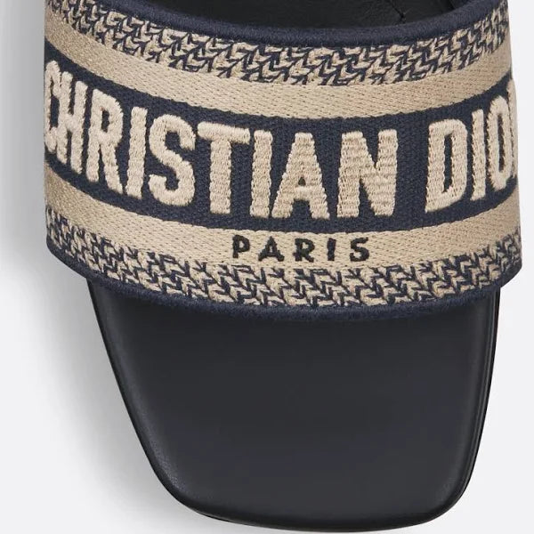 Dior Women's Dway Embroidered Heeled Slide