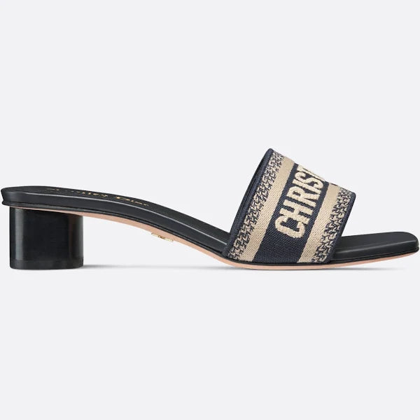 Dior Women's Dway Embroidered Heeled Slide