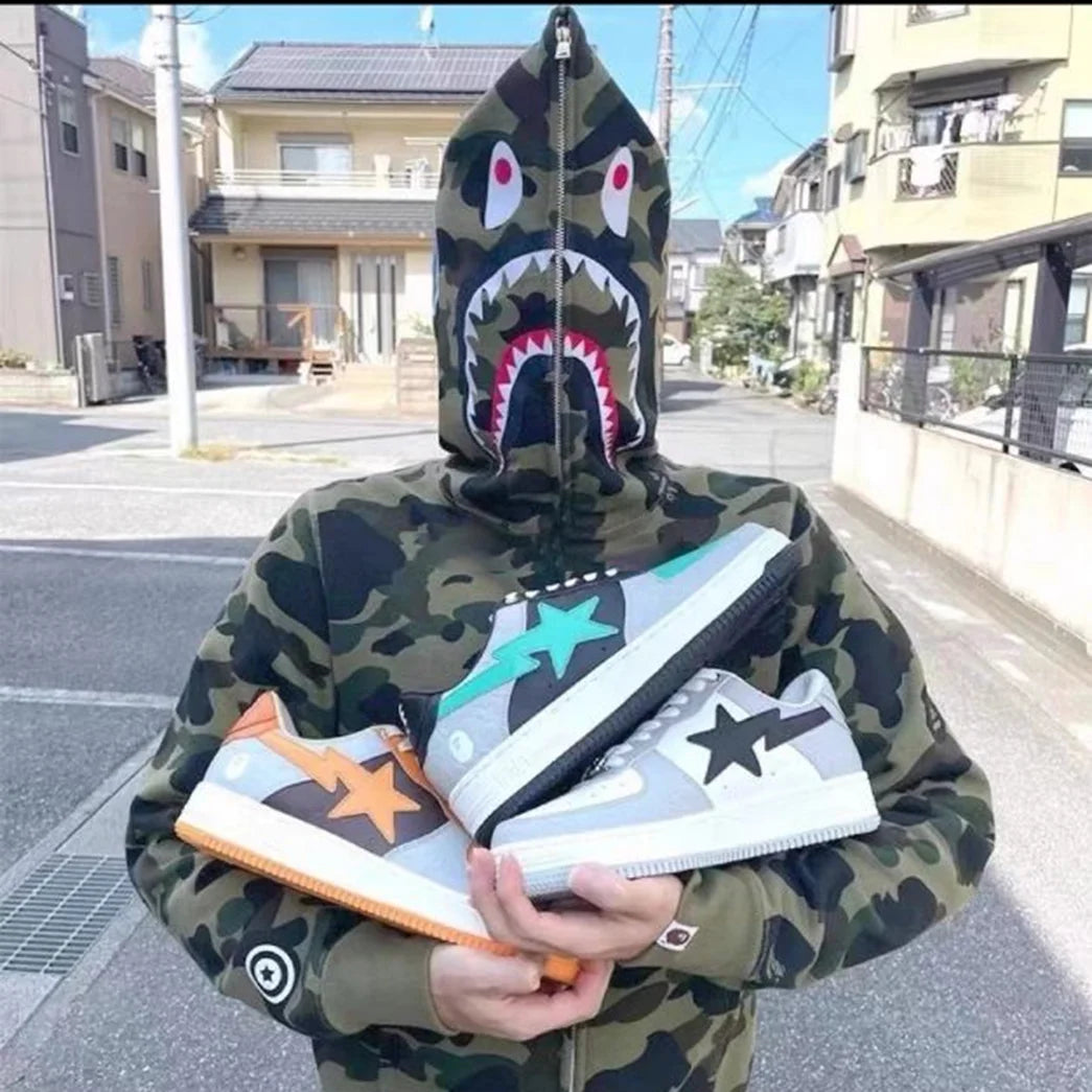 Bape Sta-Marvel Series Joint Vibe Style Fashion Casual Sneakers Trendy Shoes
