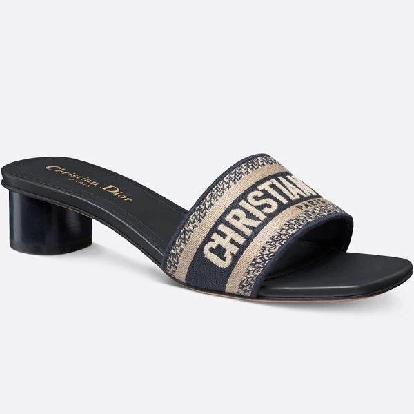 Dior Women's Dway Embroidered Heeled Slide